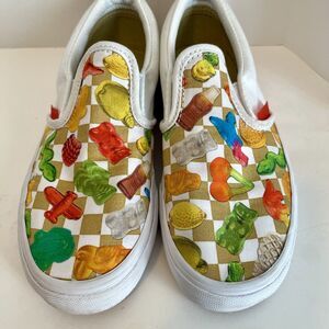 VANS X Haribo Classic Slip On Goldbears Checkerboard Multi Kids 3 Sneakers Gummy